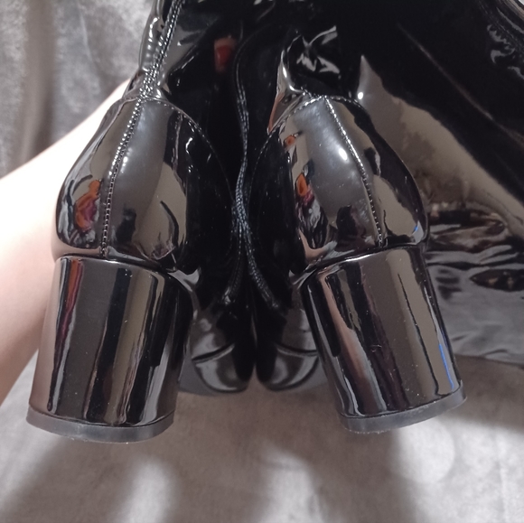 Bamboo block heel over the knee boot - Picture 5 of 10